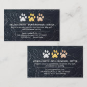 Dog Paw Prints Logo Visitekaartje (Voorkant / Achterkant)