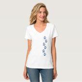 Dog paw prints mixed media collage art new puppy t-shirt (Voorkant volledig)