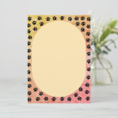 Dog Paw Prints Ovaal Vorm  Stijl (Staand voorkant)