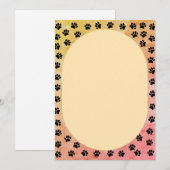 Dog Paw Prints Ovaal Vorm  Stijl (Voorkant / Achterkant)