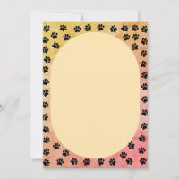 Dog Paw Prints Ovaal Vorm Stijl