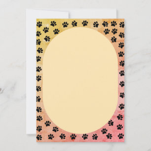 Dog Paw Prints Ovaal Vorm  Stijl