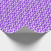 Dog Paw Prints paarse en wit Cadeaupapier (Hoek)