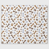 Dog Paw Prints Patroon Cadeaupapier (Vlak)
