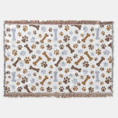 Dog Paw Prints Patroon Deken (Voorkant)
