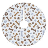 Dog Paw Prints Patroon Kerstboom Rok (Voorkant)