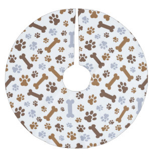 Dog Paw Prints Patroon Kerstboom Rok