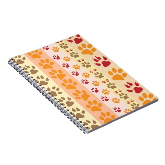 Dog Paw Prints Patroon Notitieboek (Rechterzijde)