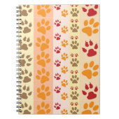 Dog Paw Prints Patroon Notitieboek (Voorkant)