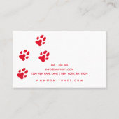 Dog Paw Prints - Pet Business - Visitekaartje (Achterkant)