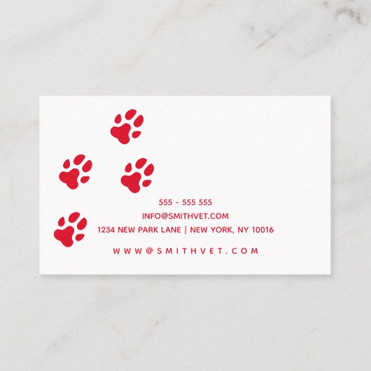 Dog Paw Prints - Pet Business - Visitekaartje (Achterkant)