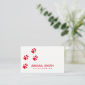 Dog Paw Prints - Pet Business - Visitekaartje (Staand voorkant)