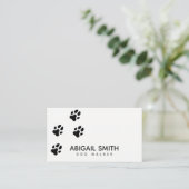 Dog Paw Prints - Pet Sitter of Dog Walker Visitekaartje (Staand voorkant)
