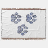 Dog Paw Prints - Portugese tegels Deken (Voorkant)