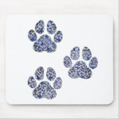 Dog Paw Prints - Portugese tegels Muismat (Voorkant)