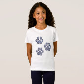 Dog Paw Prints - Portugese tegels T-shirt (Voorkant volledig)