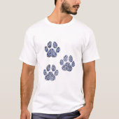 Dog Paw Prints - Portugese tegels T-shirt (Voorkant)