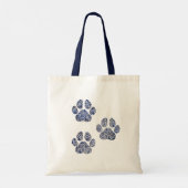 Dog Paw Prints - Portugese tegels Tote Bag (Achterkant)