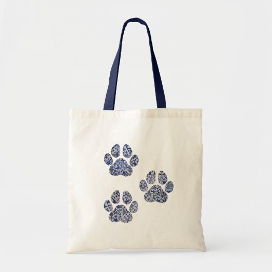 Dog Paw Prints - Portugese tegels Tote Bag (Voorkant)