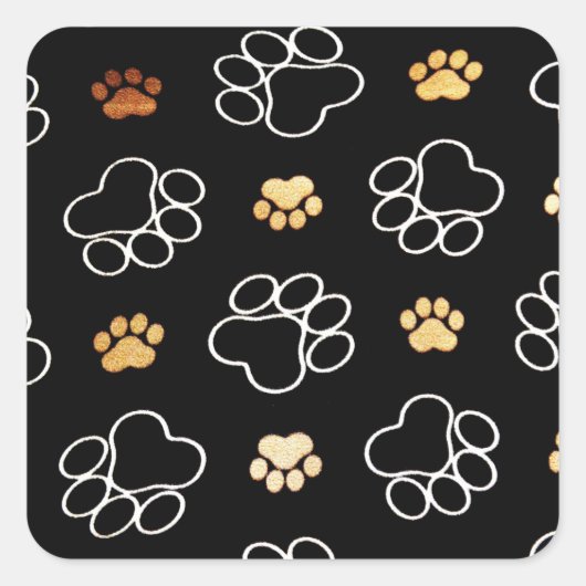 Dog Paw Prints Stickers (Voorkant)