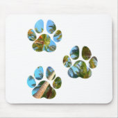 Dog Paw Prints - Tropische handpalmen Muismat (Voorkant)
