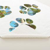 Dog Paw Prints - Tropische handpalmen Sherpa Deken (3/4)