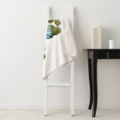 Dog Paw Prints - Tropische handpalmen Sherpa Deken (In situ)