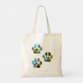 Dog Paw Prints - Tropische handpalmen Tote Bag (Achterkant)
