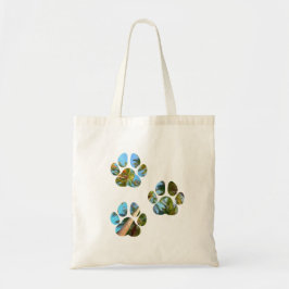 Dog Paw Prints - Tropische handpalmen Tote Bag