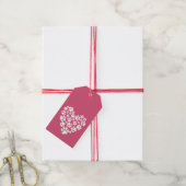 Dog Paw Prints Valentijn Hart Cadeaulabel (Met Touw)