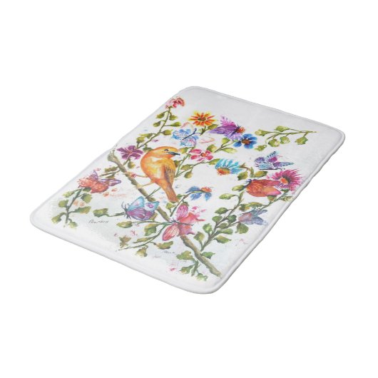 DOG PAW PRINTS YELLOW BIRD BADMAT (Gekanteld)