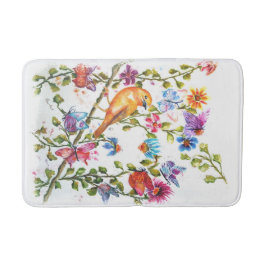 DOG PAW PRINTS YELLOW BIRD BADMAT
