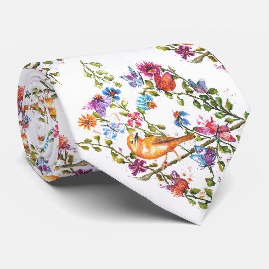 DOG PAW PRINTS YELLOW BIRD STROPDAS (Opgerold)