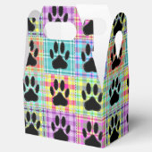 Dog Paw Quilt Patroon Print Aangepast Bedankdoosjes (Geopend)