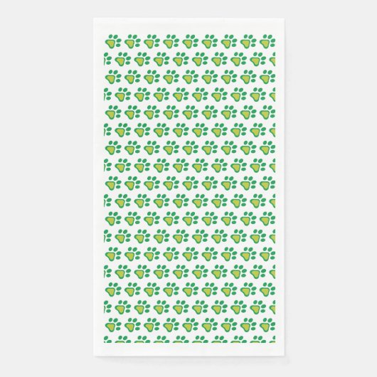 Dog Paw Shamrock Pattern | St. Patrick's Day Servet (Voorkant)