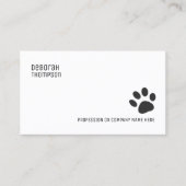 Dog Paw simple pet Visitekaartje (Voorkant)