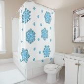 Dog Paw Sneeuwvlok Douchegordijn (In situ)