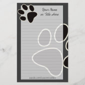 Dog Paw Stationery Briefpapier (Voorkant)