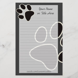 Dog Paw Stationery Briefpapier