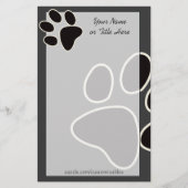 Dog Paw Stationery Briefpapier (Voorkant)