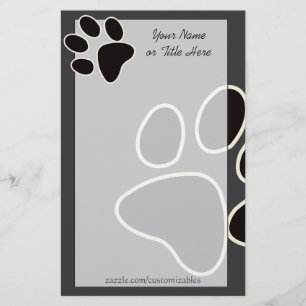 Dog Paw Stationery Briefpapier
