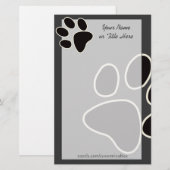 Dog Paw Stationery Briefpapier (Voorkant / Achterkant)