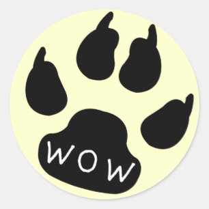 Dog Paw-stickers Ronde Sticker