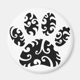 Dog Paw Tattoo Tribal Print Magneet