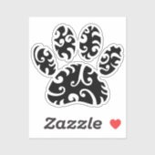 Dog Paw Tattoo Tribal Print Sticker (Vel)
