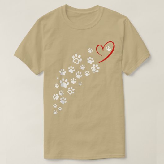 Dog Paw Tee For Dog Owners  T-shirt (Design voorkant)