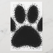 Dog Paw-tekening Briefpapier (Voorkant)