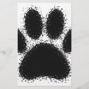 Dog Paw-tekening Briefpapier
