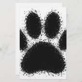Dog Paw-tekening Briefpapier (Voorkant / Achterkant)