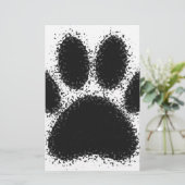Dog Paw-tekening Briefpapier (Staand voorkant)
